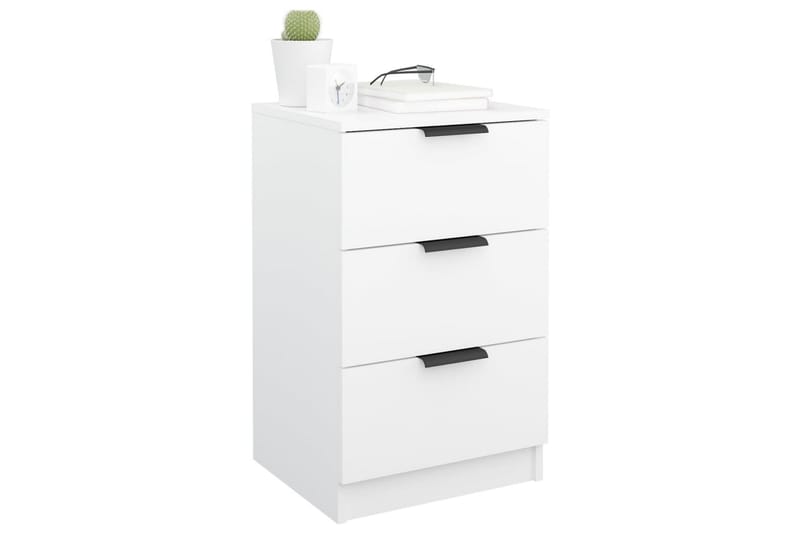 beBasic Sängbord vit 40x36x65 cm - White - Sängbord & nattduksbord