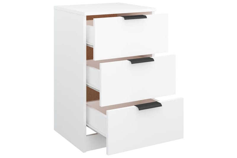 beBasic Sängbord vit 40x36x65 cm - White - Sängbord & nattduksbord