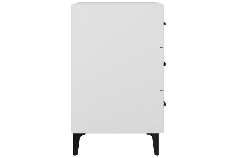 beBasic Sängbord vit 40x40x66 cm konstruerat trä - White - Möbler - Bord & matgrupper - Avlastningsbord - Sängbord & nattduksbord