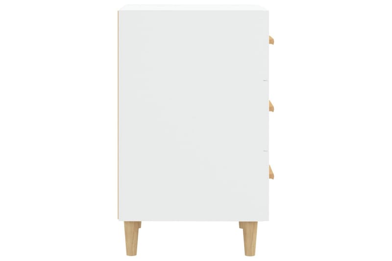 beBasic Sängbord vit 40x40x66 cm konstruerat trä - White - Möbler - Bord & matgrupper - Avlastningsbord - Sängbord & nattduksbord