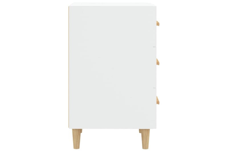 beBasic Sängbord vit 40x40x66 cm konstruerat trä - White - Sängbord & nattduksbord