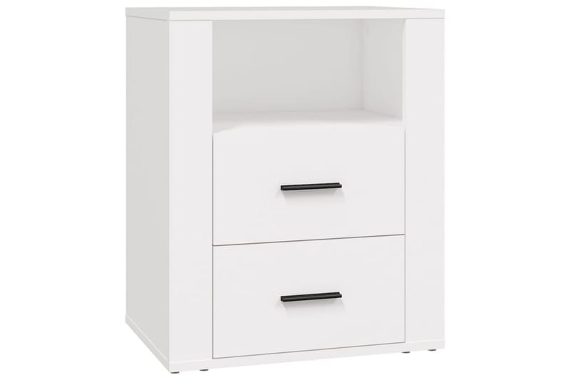 beBasic Sängbord vit 50x36x60 cm konstruerat trä - White - Möbler - Bord & matgrupper - Avlastningsbord - Sängbord & nattduksbord