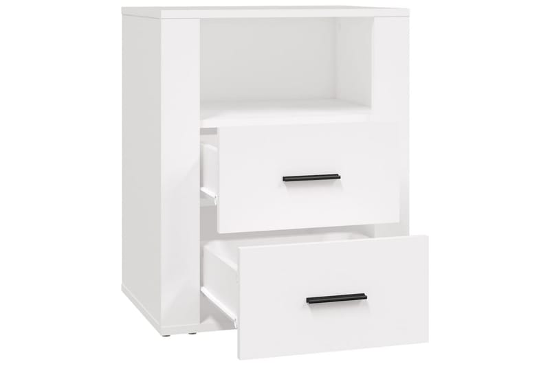 beBasic Sängbord vit 50x36x60 cm konstruerat trä - White - Möbler - Bord & matgrupper - Avlastningsbord - Sängbord & nattduksbord