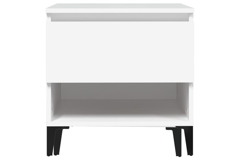 beBasic Sängbord vit 50x46x50 cm konstruerat trä - White - Möbler - Bord & matgrupper - Avlastningsbord - Sängbord & nattduksbord