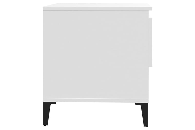 beBasic Sängbord vit 50x46x50 cm konstruerat trä - White - Möbler - Bord & matgrupper - Avlastningsbord - Sängbord & nattduksbord