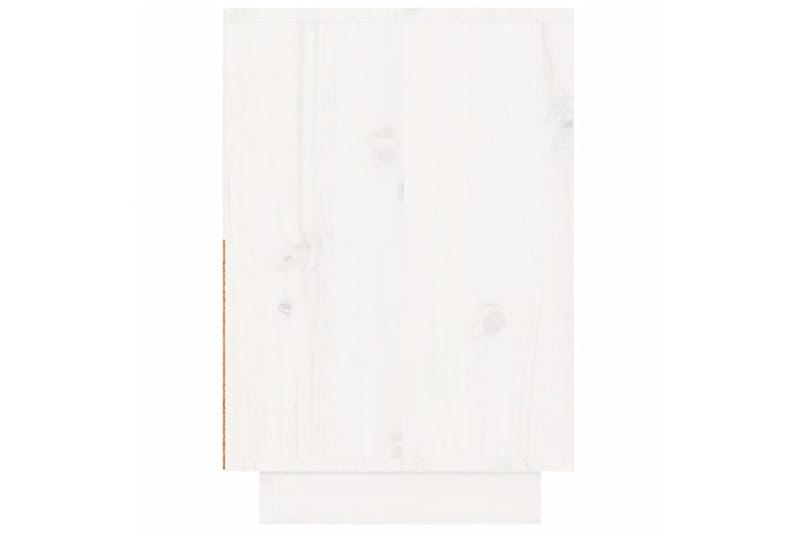 beBasic Sängbord vit 60x34x51 cm massiv furu - White - Sängbord & nattduksbord