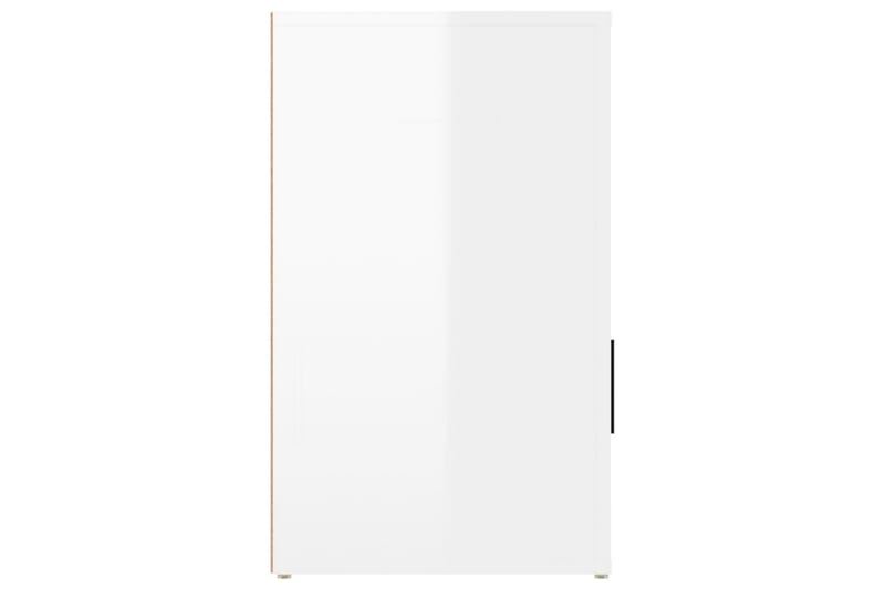 beBasic Sängbord vit högglans 50x36x60 cm konstruerat trä - White - Möbler - Bord & matgrupper - Avlastningsbord - Sängbord & nattduksbord