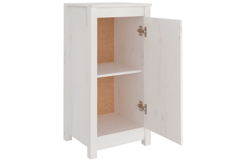 beBasic Skåp 2 st 40x35x80 cm massiv furu - White - Möbler - Bord & matgrupper - Avlastningsbord - Lampbord