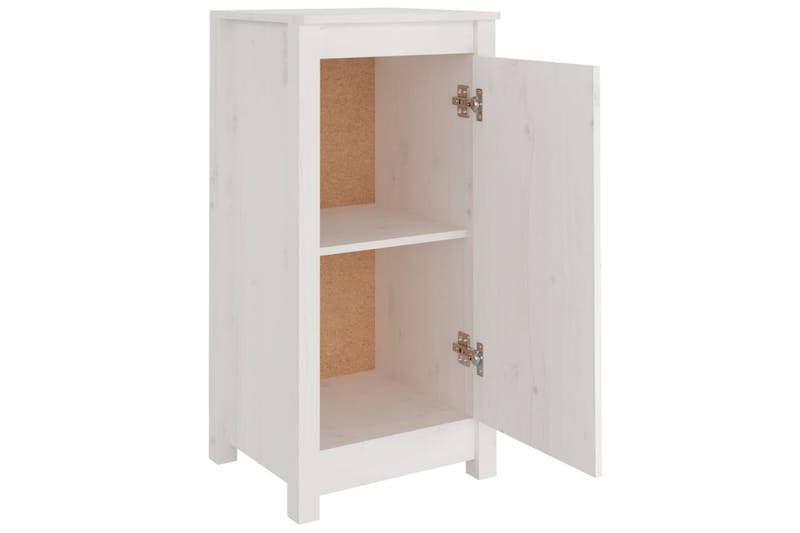 beBasic Skåp 2 st 40x35x80 cm massiv furu - White - Lampbord - Brickbord & småbord