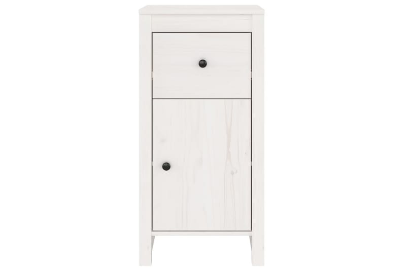 beBasic Skåp 2 st 40x35x80 cm massiv furu - White - Möbler - Bord & matgrupper - Avlastningsbord - Lampbord