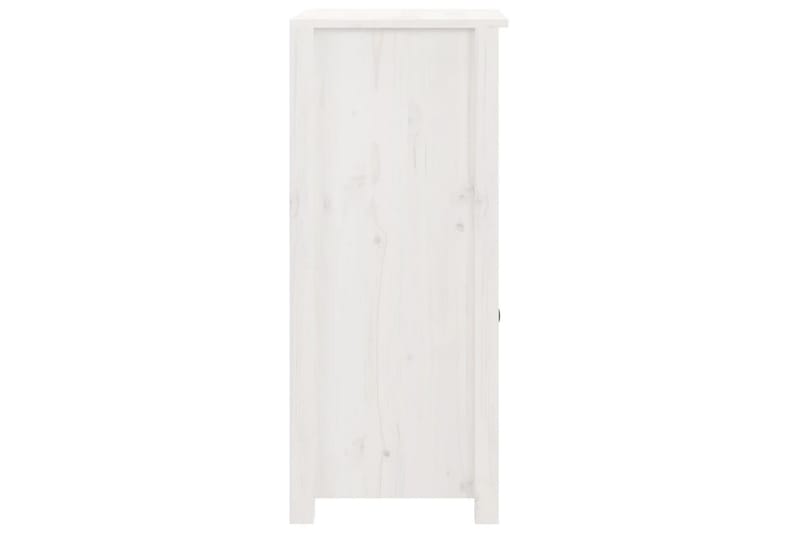 beBasic Skåp 2 st 40x35x80 cm massiv furu - White - Lampbord - Brickbord & småbord