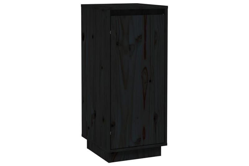 beBasic Skåp 2 st svart 31,5x34x75 cm massiv furu - Black - Möbler - Bord & matgrupper - Avlastningsbord - Lampbord