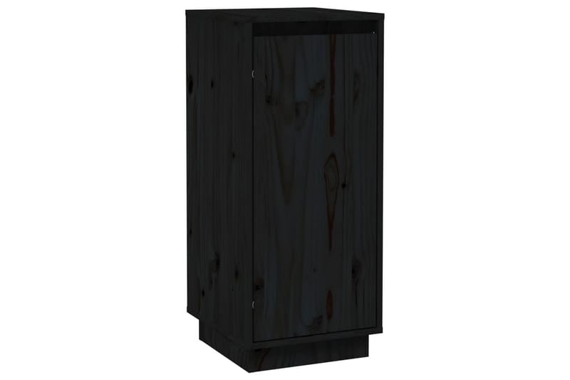 beBasic Skåp 2 st svart 31,5x34x75 cm massiv furu - Black - Lampbord - Brickbord & småbord