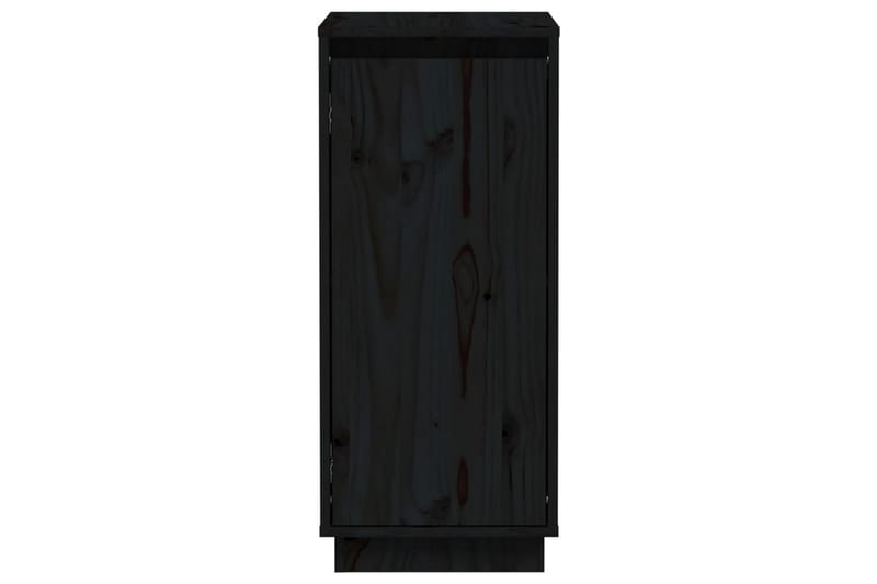 beBasic Skåp 2 st svart 31,5x34x75 cm massiv furu - Black - Möbler - Bord & matgrupper - Avlastningsbord - Lampbord