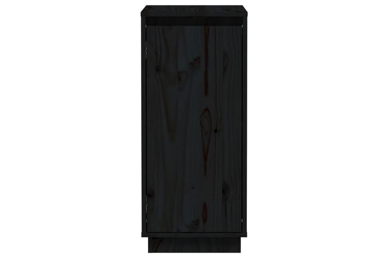 beBasic Skåp 2 st svart 31,5x34x75 cm massiv furu - Black - Lampbord - Brickbord & småbord