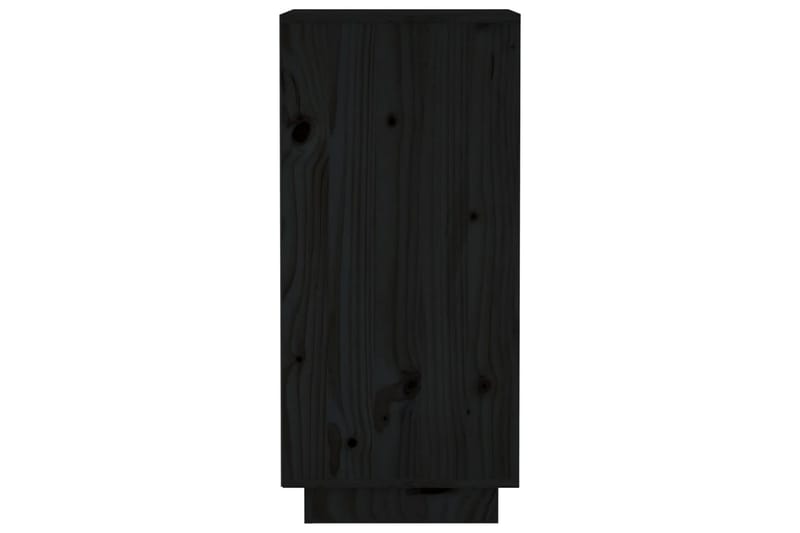 beBasic Skåp 2 st svart 31,5x34x75 cm massiv furu - Black - Lampbord - Brickbord & småbord