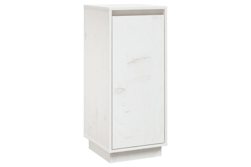 beBasic Skåp 2 st vit 31,5x34x75 cm massiv furu - White - Möbler - Bord & matgrupper - Avlastningsbord - Lampbord