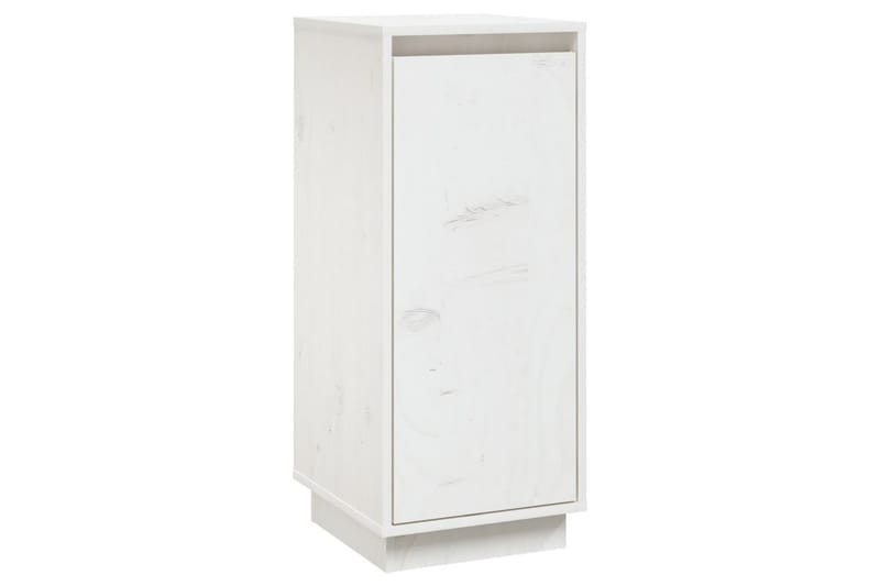 beBasic Skåp 2 st vit 31,5x34x75 cm massiv furu - White - Lampbord - Brickbord & småbord