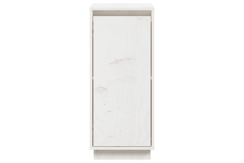 beBasic Skåp 2 st vit 31,5x34x75 cm massiv furu - White - Lampbord - Brickbord & småbord