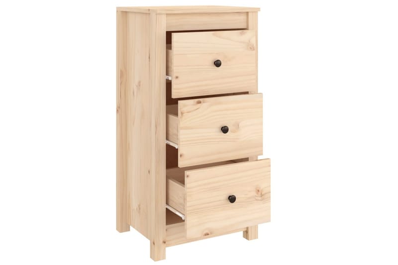 beBasic Skåp 40x35x80 cm massiv furu - Brown - Möbler - Bord & matgrupper - Avlastningsbord - Lampbord