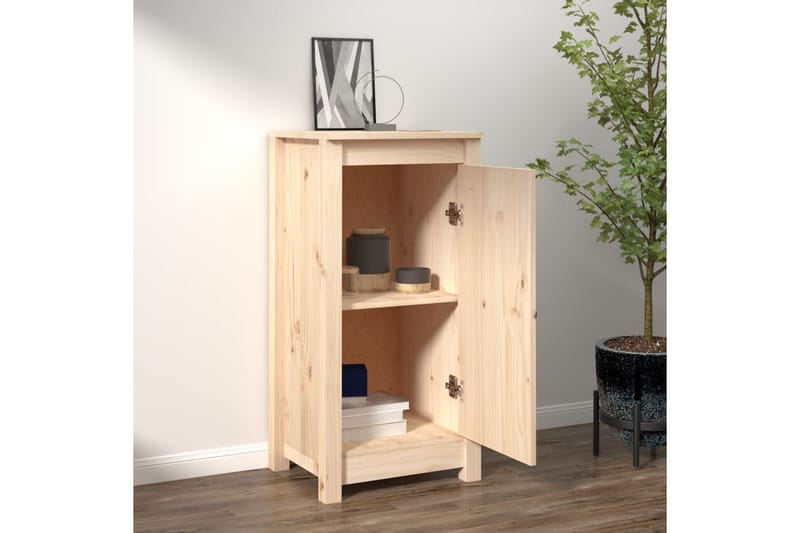 beBasic Skåp 40x35x80 cm massiv furu - Brown - Möbler - Bord & matgrupper - Avlastningsbord - Lampbord
