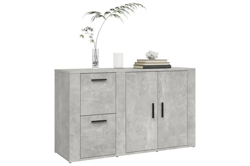beBasic Skåp betonggrå 100x33x59,5 cm konstruerat trä - Grey - Möbler - Bord & matgrupper - Avlastningsbord - Lampbord