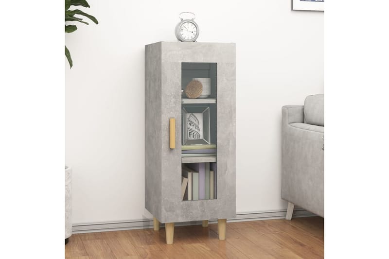 beBasic Skåp betonggrå 34,5x34x90 cm konstruerat trä - Grey - Möbler - Bord & matgrupper - Avlastningsbord - Lampbord