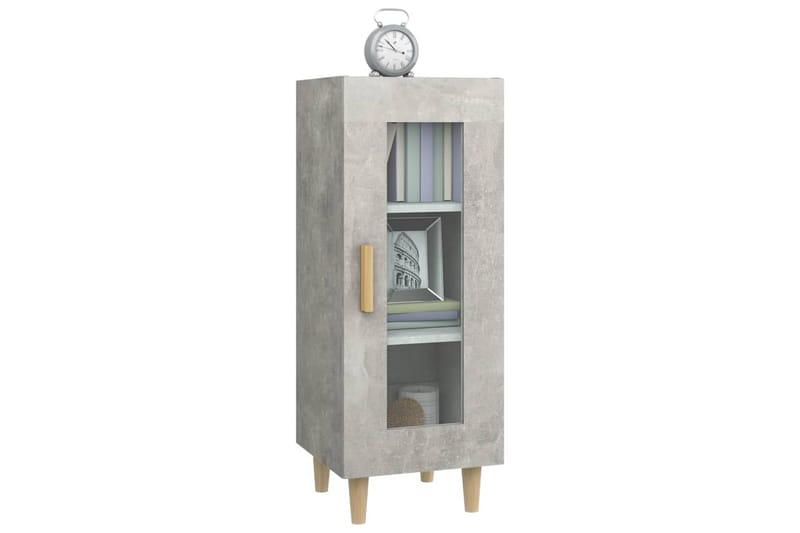 beBasic Skåp betonggrå 34,5x34x90 cm konstruerat trä - Grey - Möbler - Bord & matgrupper - Avlastningsbord - Lampbord