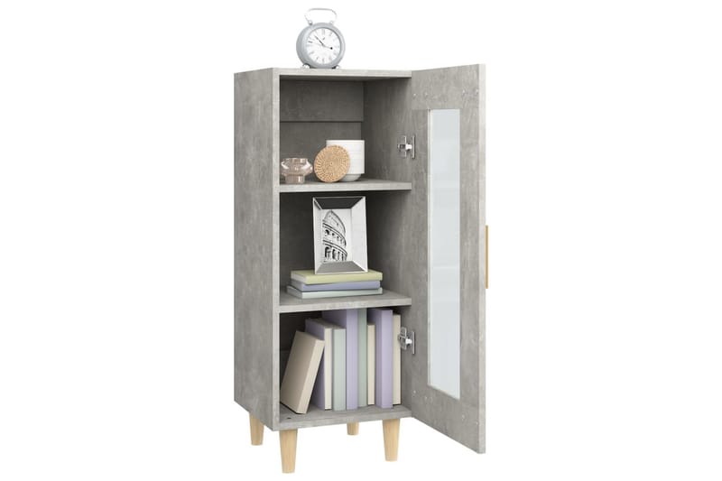 beBasic Skåp betonggrå 34,5x34x90 cm konstruerat trä - Grey - Möbler - Bord & matgrupper - Avlastningsbord - Lampbord