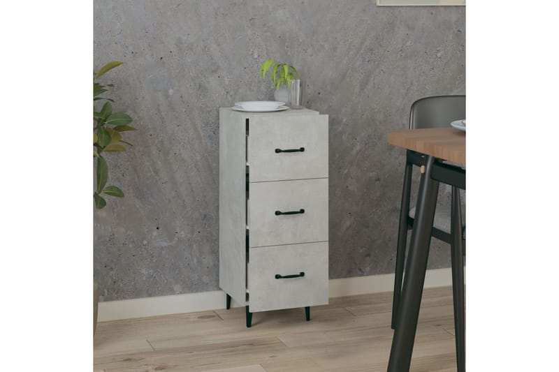 beBasic Skåp betonggrå 34,5x34x90 cm konstruerat trä - Grey - Möbler - Bord & matgrupper - Avlastningsbord - Lampbord