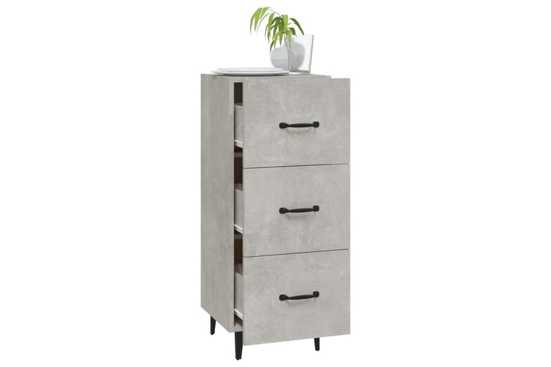 beBasic Skåp betonggrå 34,5x34x90 cm konstruerat trä - Grey - Möbler - Bord & matgrupper - Avlastningsbord - Lampbord