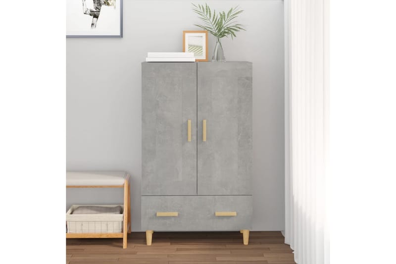 beBasic Skåp betonggrå 70x31x115 cm konstruerat trä - Grey - Möbler - Bord & matgrupper - Avlastningsbord - Lampbord