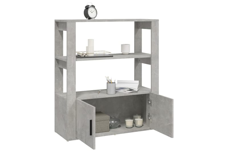 beBasic Skåp betonggrå 80x30x90 cm konstruerat trä - Grey - Möbler - Bord & matgrupper - Avlastningsbord - Lampbord