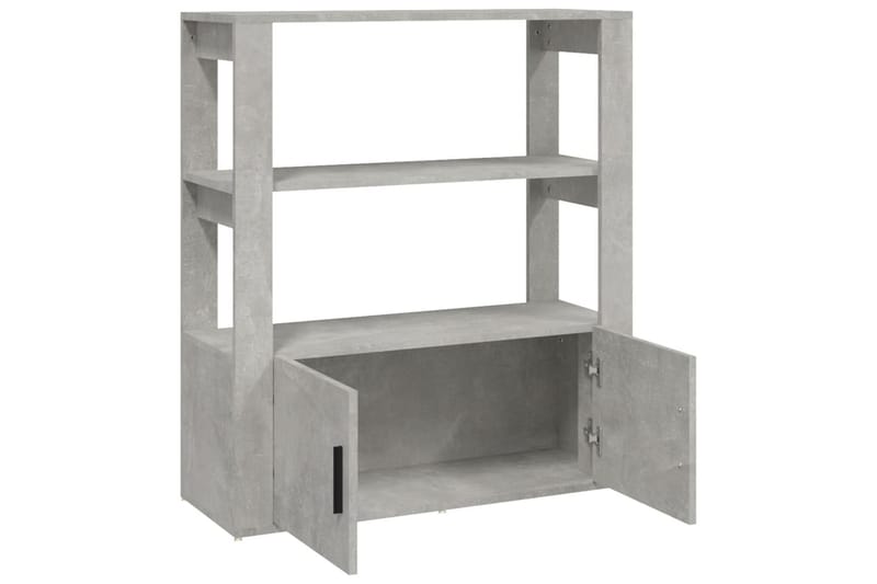 beBasic Skåp betonggrå 80x30x90 cm konstruerat trä - Grey - Lampbord - Brickbord & småbord