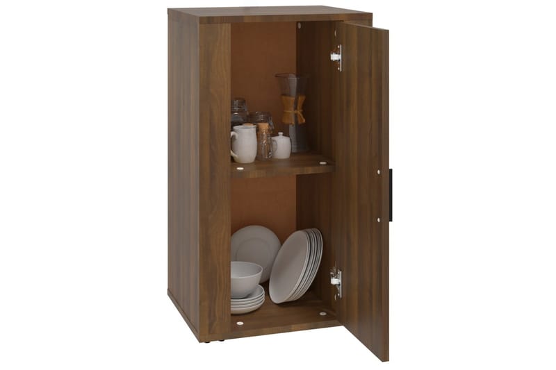 beBasic Skåp brun ek 40x33x70 cm konstruerat trä - Brown - Möbler - Bord & matgrupper - Avlastningsbord - Lampbord