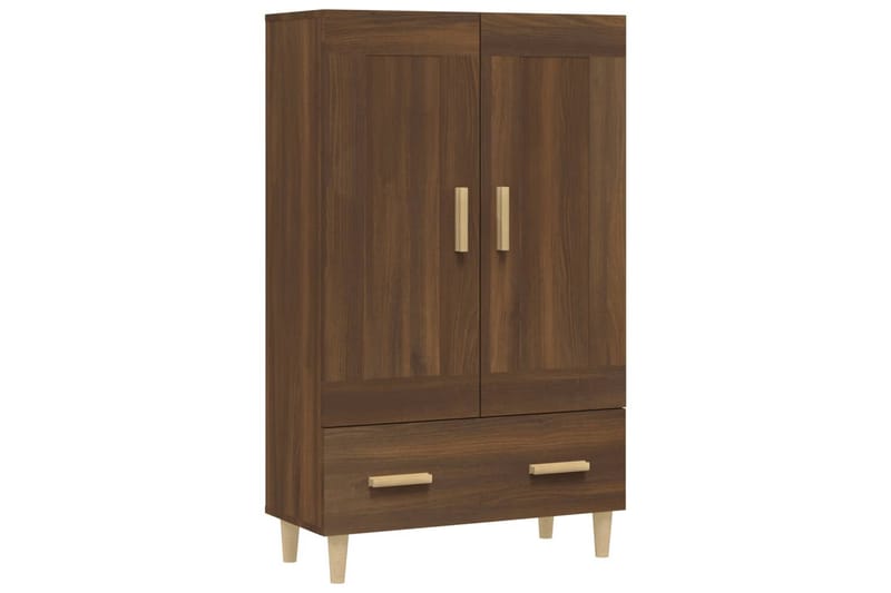 beBasic Skåp brun ek 70x31x115 cm konstruerat trä - Brown - Möbler - Bord & matgrupper - Avlastningsbord - Lampbord