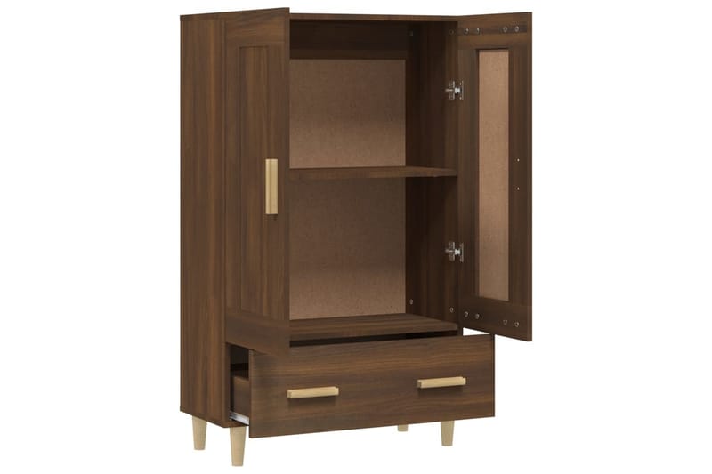 beBasic Skåp brun ek 70x31x115 cm konstruerat trä - Brown - Möbler - Bord & matgrupper - Avlastningsbord - Lampbord