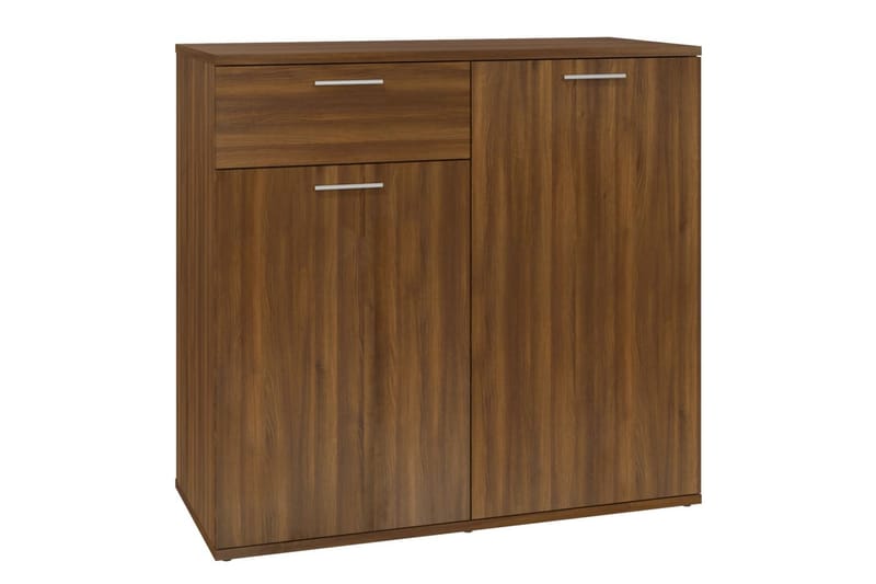 beBasic Skåp brun ek 80x36x75 cm konstruerat trä - Brown - Möbler - Bord & matgrupper - Avlastningsbord - Lampbord