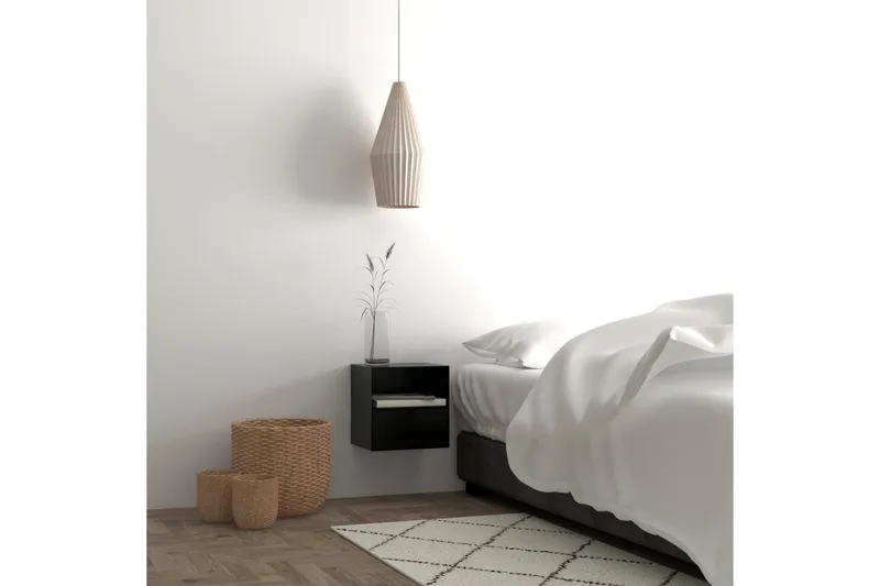 Belleuve Sängbord 25 cm - Svart - Möbler - Bord & matgrupper - Avlastningsbord - Sängbord & nattduksbord