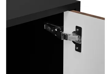 Belonger Sängbord 45 cm med Trä- och Valnötsutseende, Förvaring med Lådor - Svart/Brun - Möbler - Bord & matgrupper - Avlastningsbord - Sängbord & nattduksbord