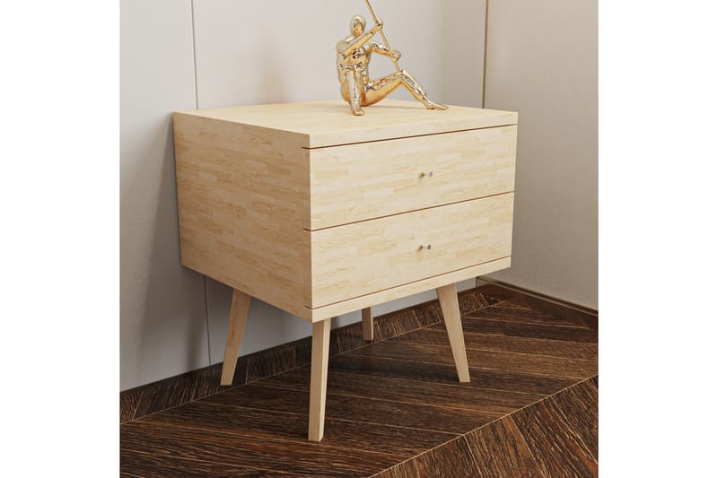 Beralus Sängbord 40x45 cm Ljusbrun - Hanah Home - Sängbord & nattduksbord
