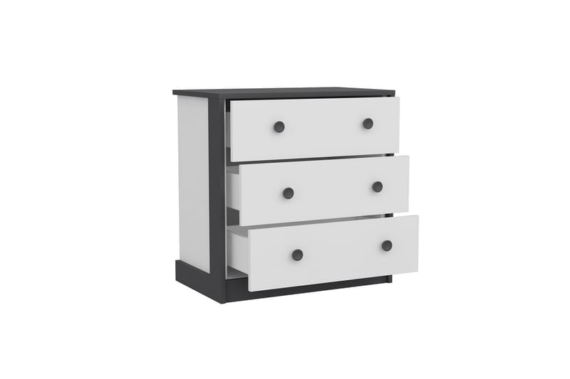 Berdez Konsollbord 72x74 cm Antracit/Vit - Hanah Home - Möbler - Bord & matgrupper - Avlastningsbord - Hallbord
