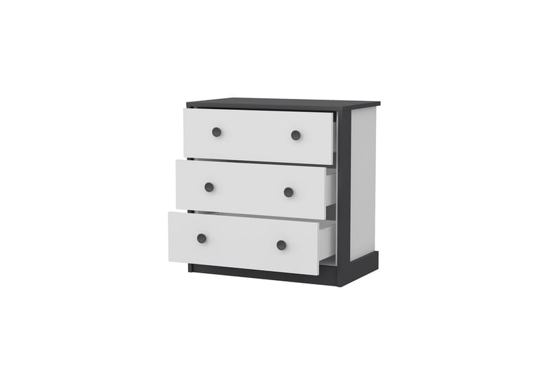 Berdez Konsollbord 72x74 cm Antracit/Vit - Hanah Home - Möbler - Bord & matgrupper - Avlastningsbord - Hallbord