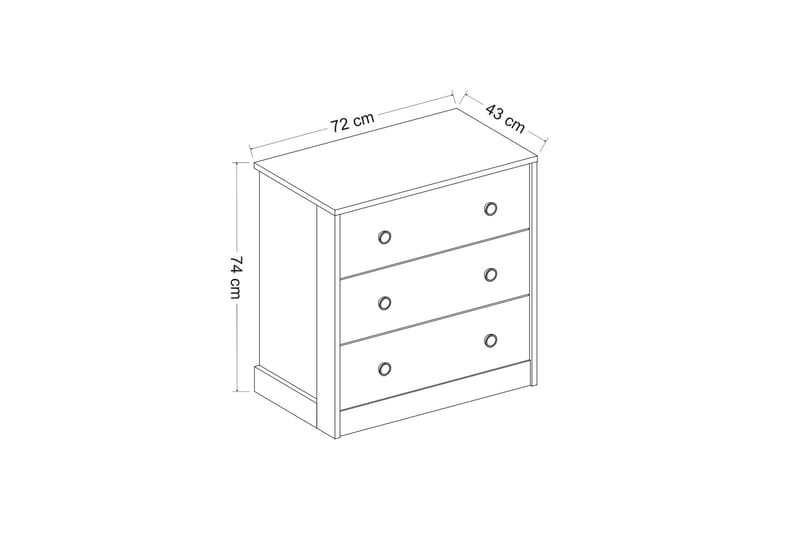 Berdez Konsollbord 72x74 cm Antracit/Vit - Hanah Home - Hallbord - Konsolbord & sidobord