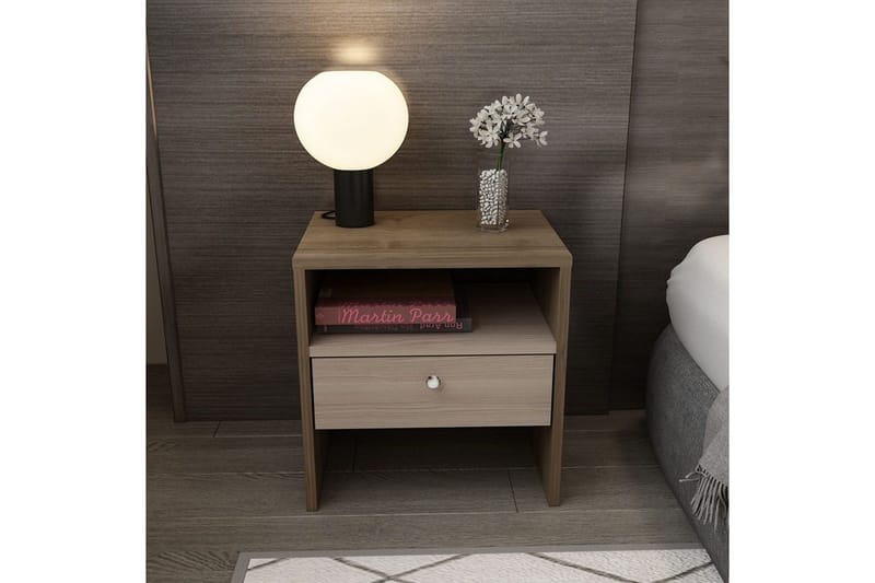 Berriaren Sängbord 45 cm - Valnöt - Möbler - Bord & matgrupper - Avlastningsbord - Sängbord & nattduksbord