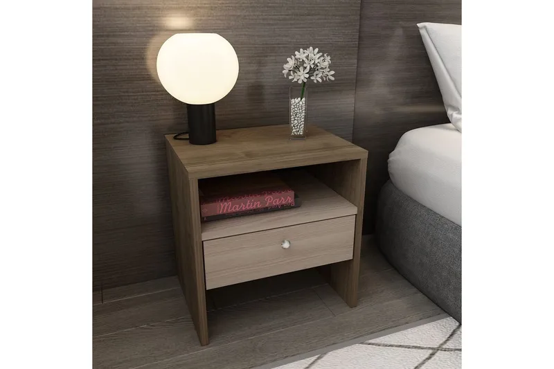 Berriaren Sängbord 45 cm - Valnöt - Möbler - Bord & matgrupper - Avlastningsbord - Sängbord & nattduksbord