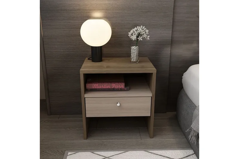 Berriaren Sängbord 45 cm - Valnöt - Möbler - Bord & matgrupper - Avlastningsbord - Sängbord & nattduksbord