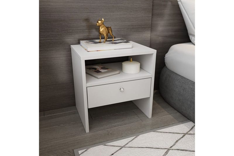 Berriaren Sängbord 45 cm - Vit - Möbler - Bord & matgrupper - Avlastningsbord - Sängbord & nattduksbord