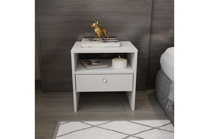 Berriaren Sängbord 45 cm - Vit - Möbler - Bord & matgrupper - Avlastningsbord - Sängbord & nattduksbord