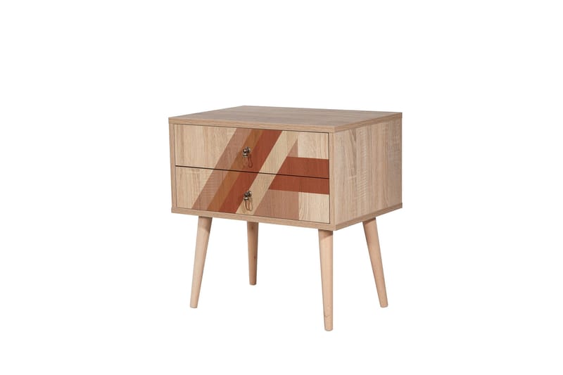 Bertoaria Sängbord 60x40 cm Brun, Hanah Home